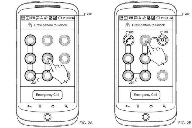 Google's unlock to app patent